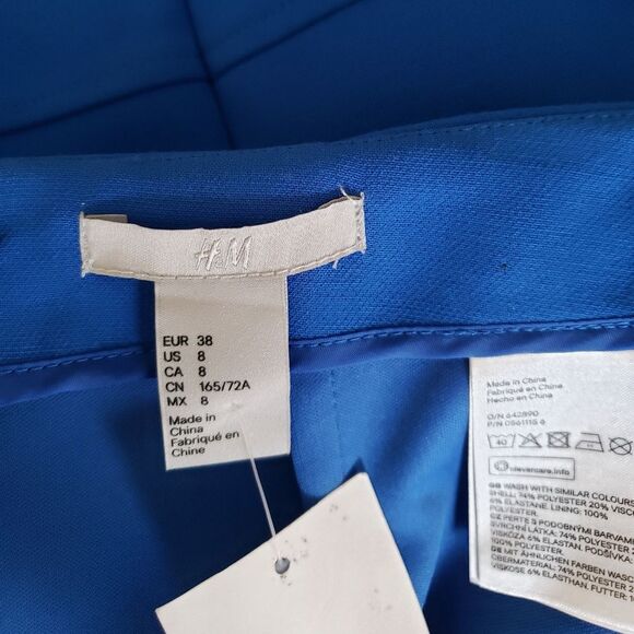 H&M Faux Wrap Asymmetric Mini Skirt with Silver Tone Hardware Accent Design - Picture 8 of 10